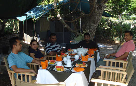 Dining at Yala National Park