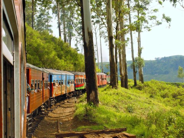 Red Train in Sri Lanka