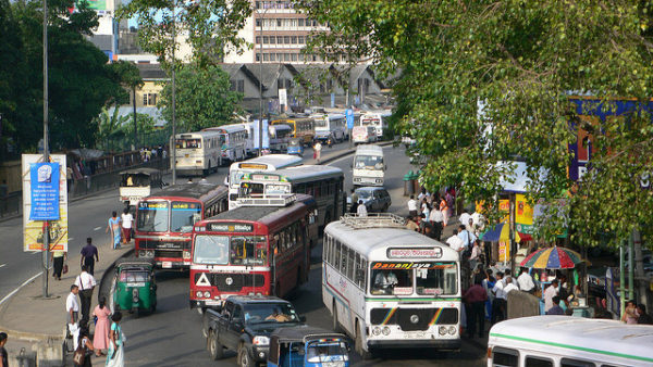 Bustling Koggala Traffic